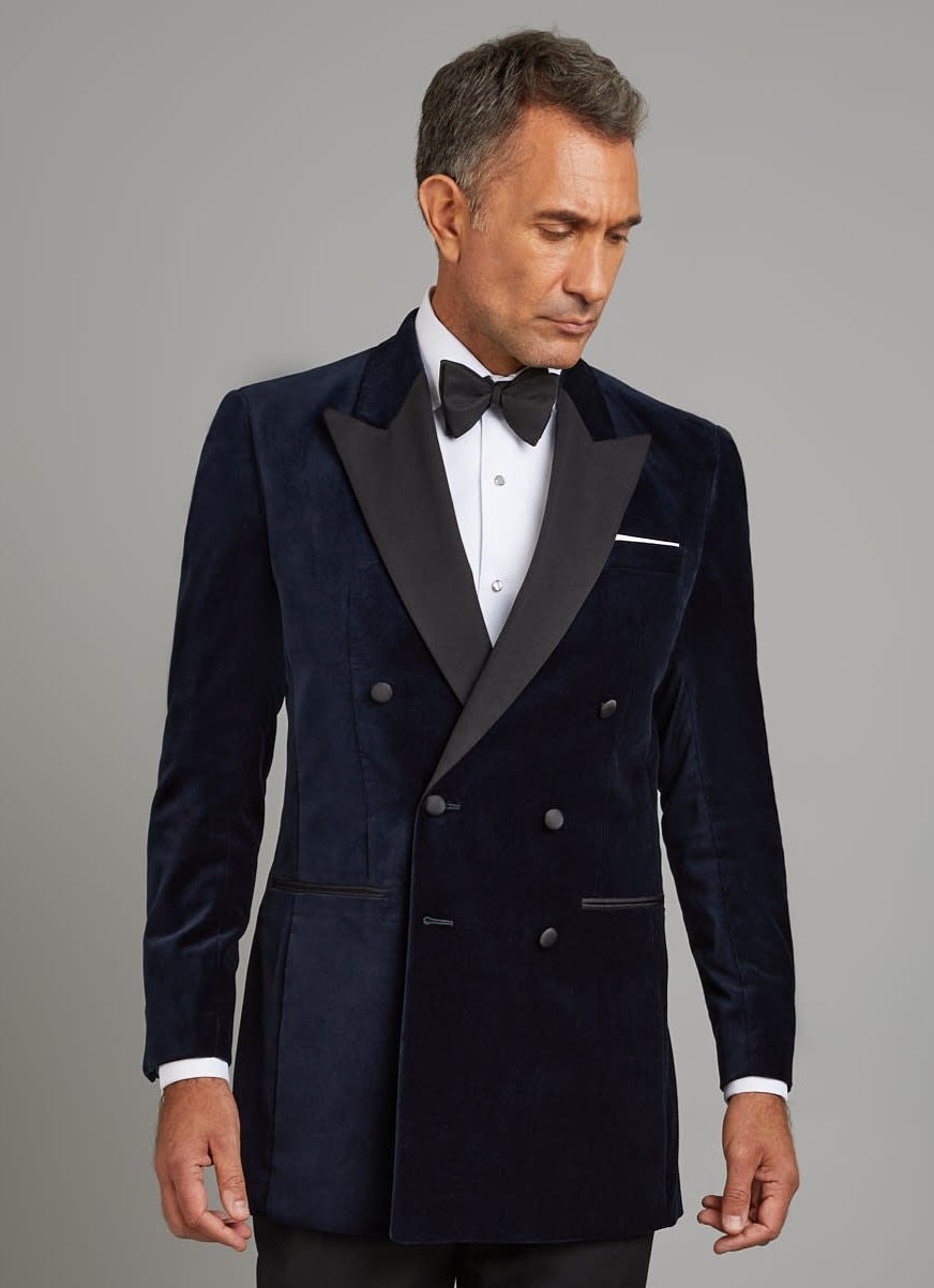 Beaufort Smoking Jacket - Navy Velvet