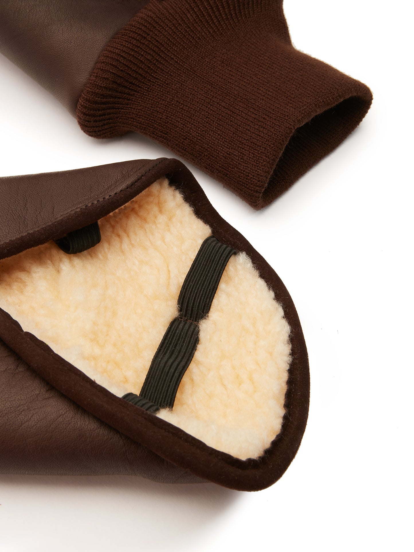 Leather Shooting Mitts - Brown