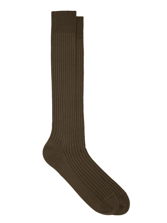 Long Merino Wool Socks - Dark Olive