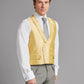 Double Breasted Silk Waistcoat With Piping - Yellow