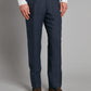 Pimlico Linen Flat Front Trousers - Dark Navy