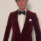 Carlyle Smoking Jacket - Burnt Orange Velvet