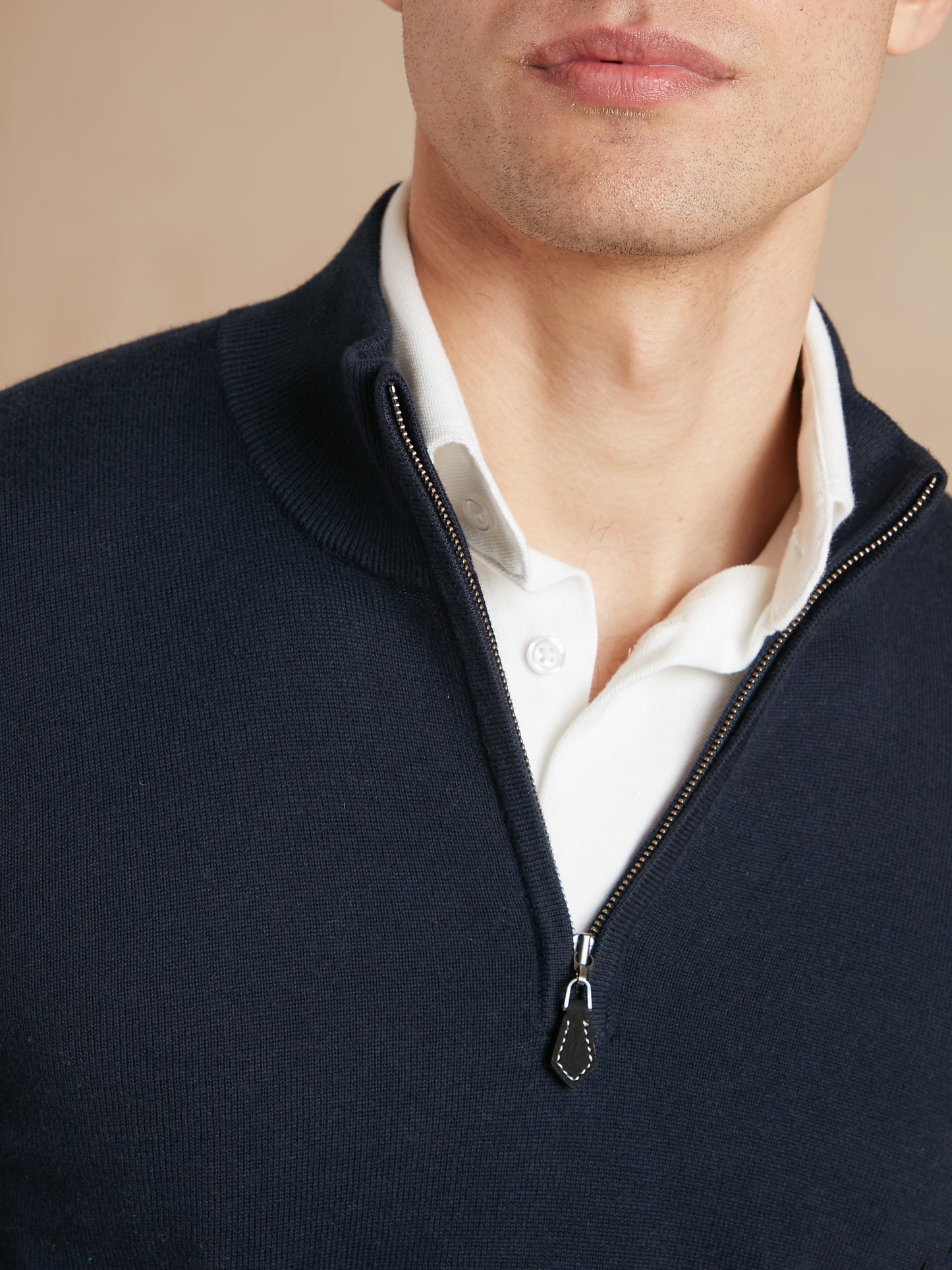 Quarter-Zip Jumper - Navy