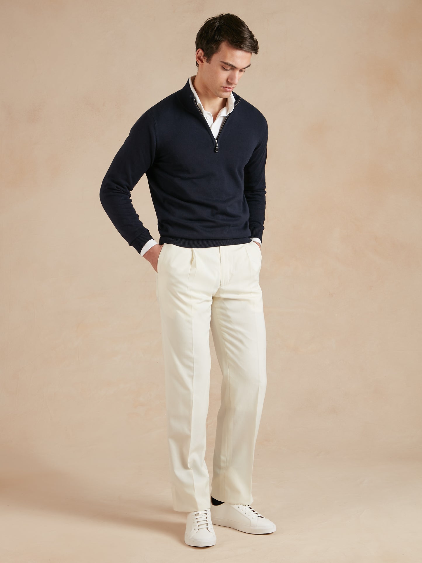 Quarter-Zip Jumper - Navy