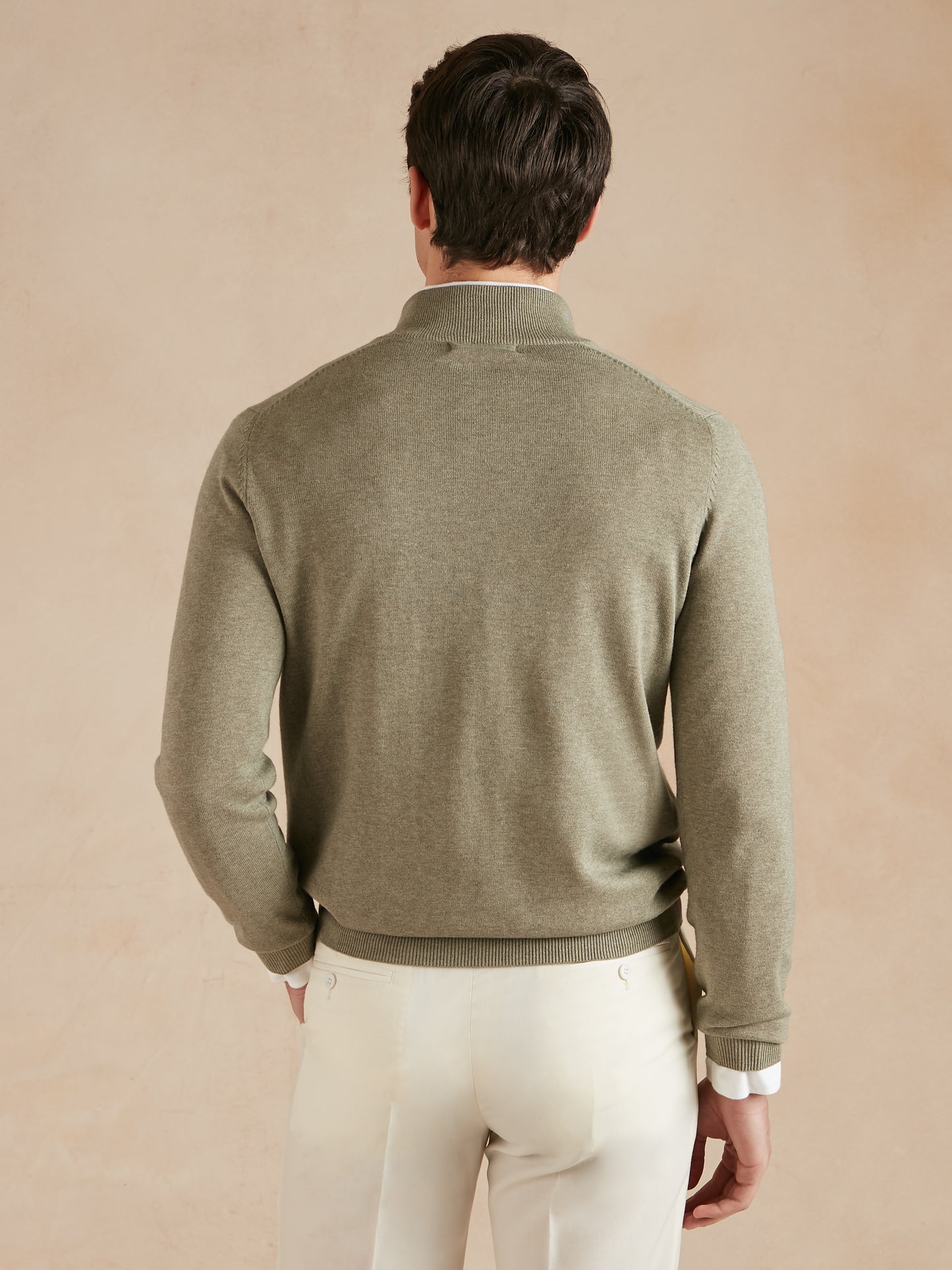 Quarter-Zip Jumper - Sage Green