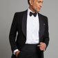 Plain Facing Whittaker Tuxedo Jacket - Black Barathea