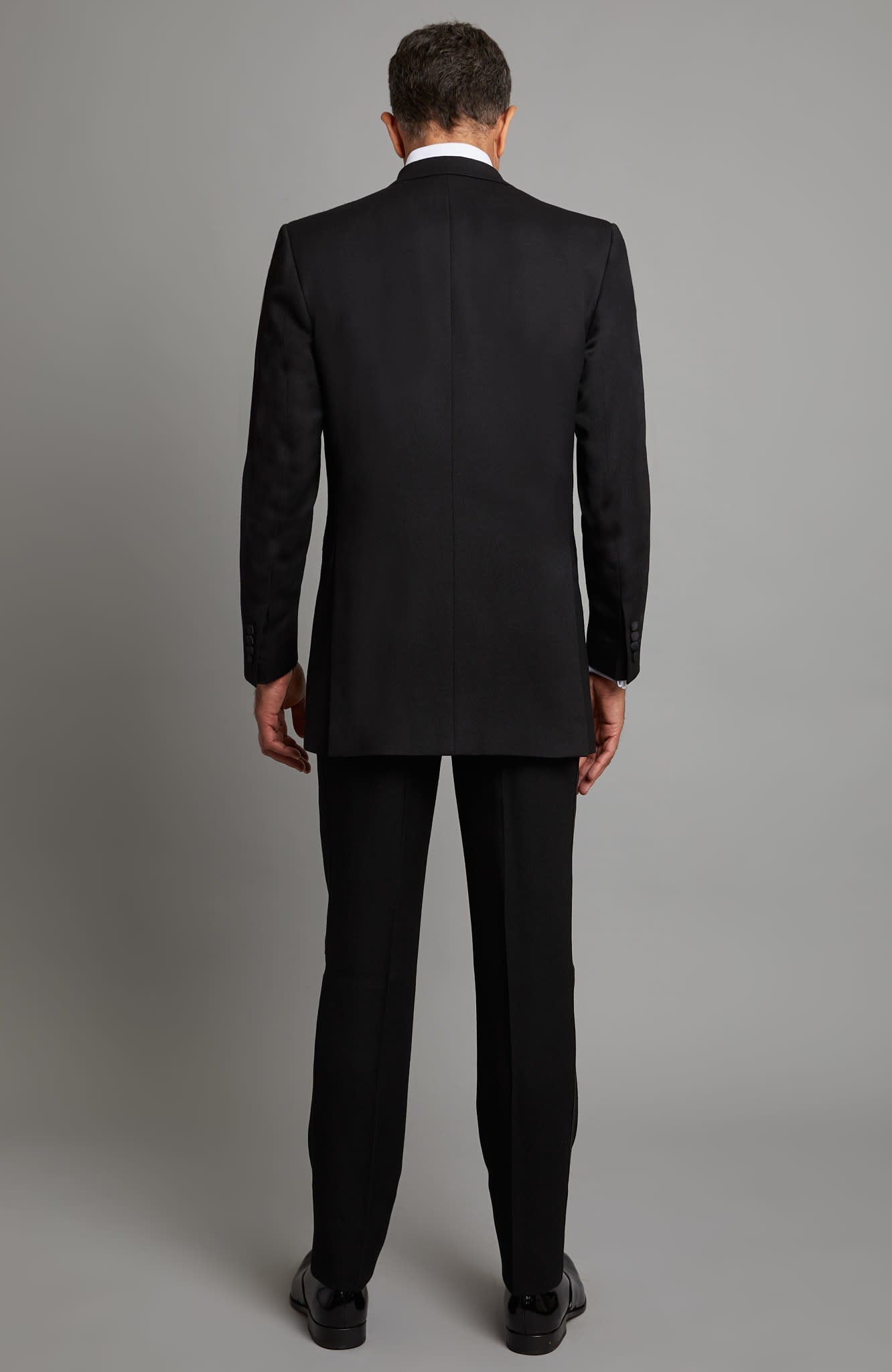 Plain Facing Whittaker Tuxedo Jacket - Black Barathea