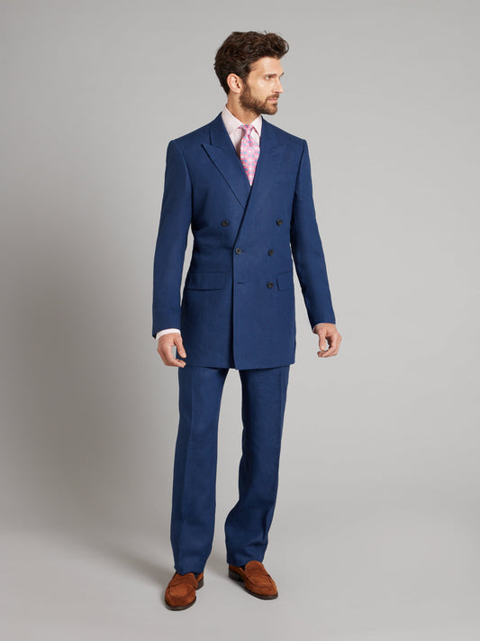 Cadogan Linen Suit - Rich Blue