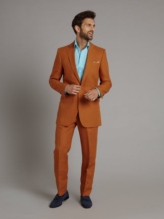 Eaton Linen Suit - Rust