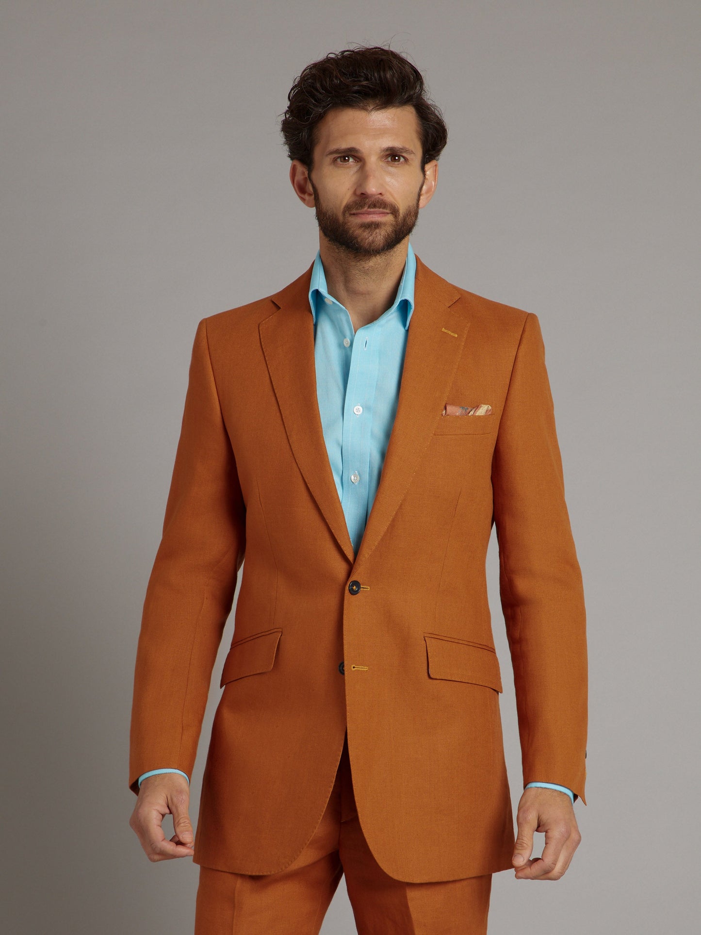 Eaton Linen Suit - Rust