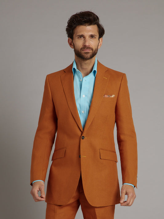 Eaton Linen Suit - Rust