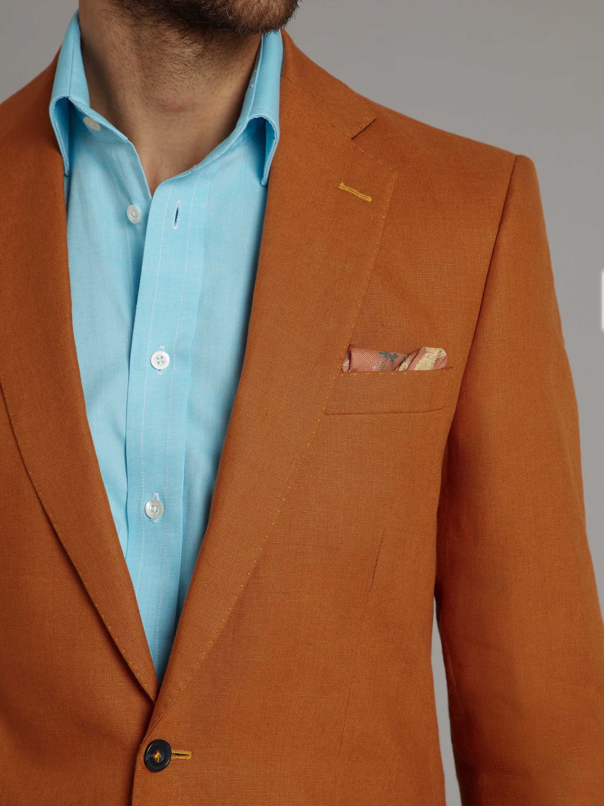 Eaton Linen Suit - Rust