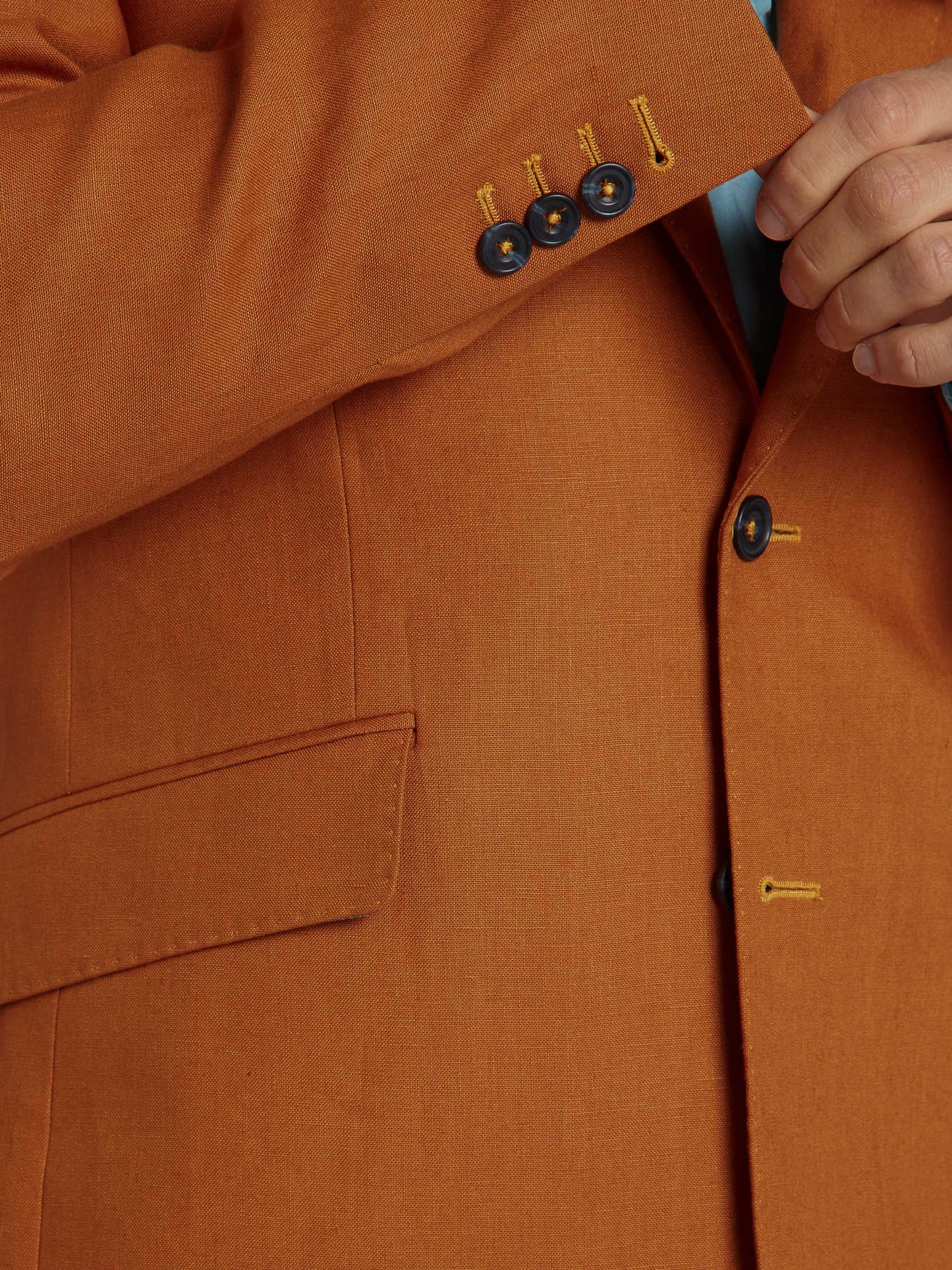 Eaton Linen Suit - Rust