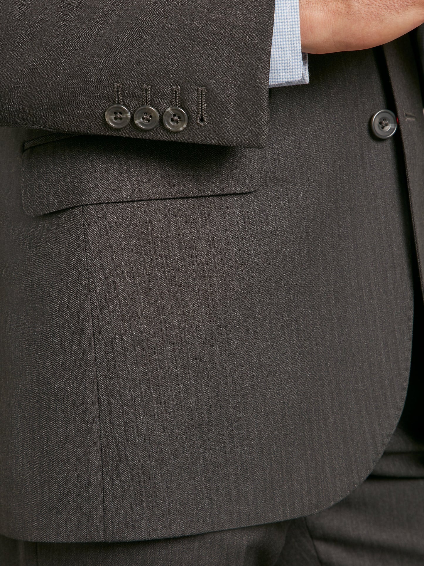 Lightweight Astell Suit - Grey Herringbone