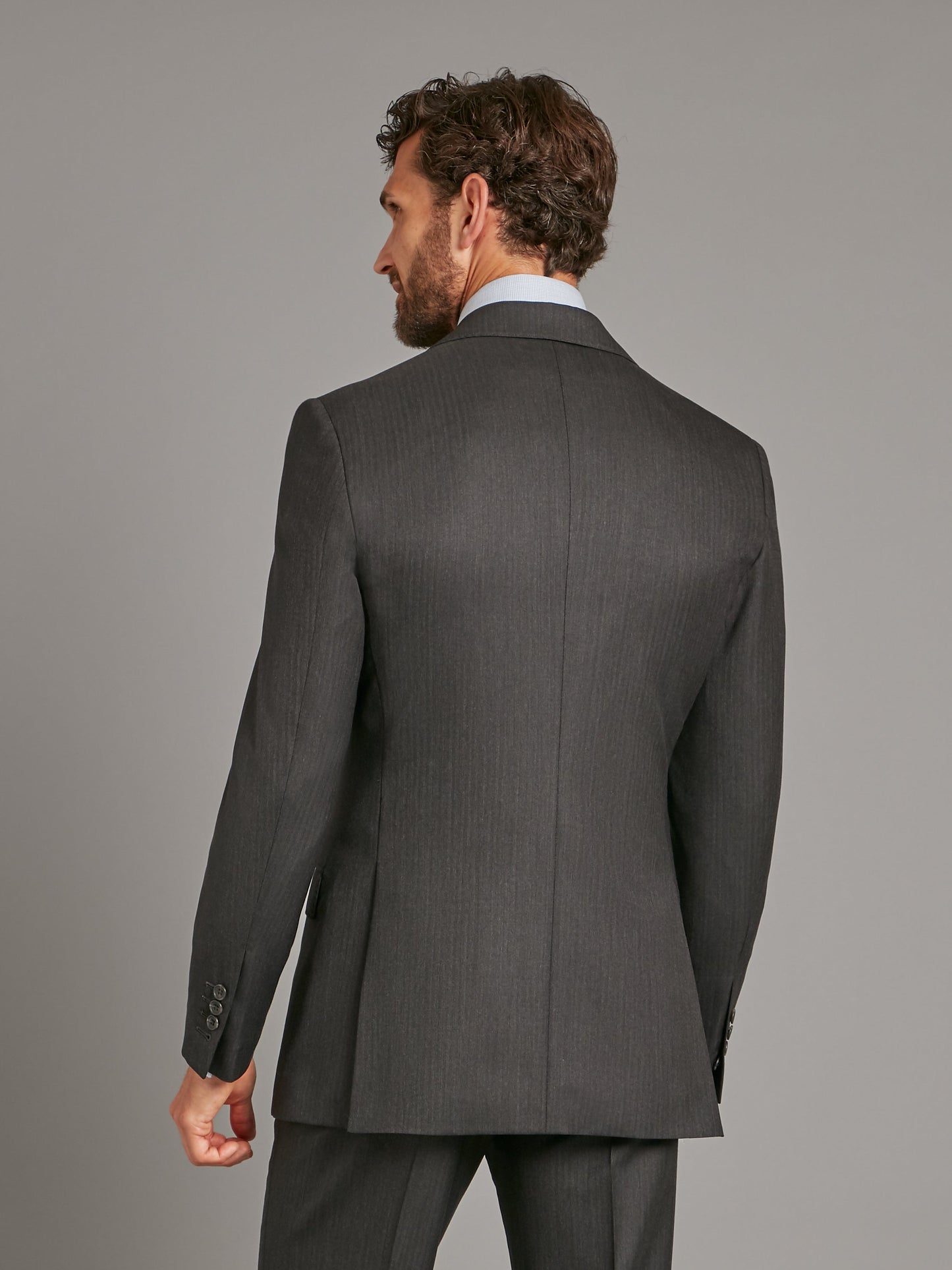 Lightweight Astell Suit - Grey Herringbone