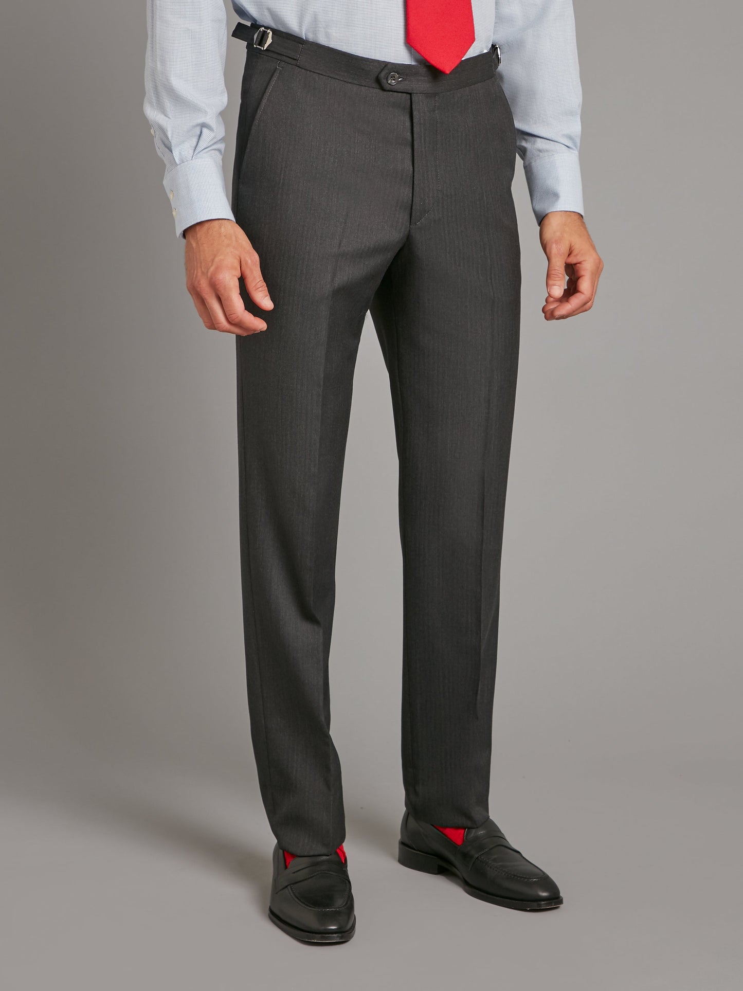 Lightweight Astell Suit - Grey Herringbone