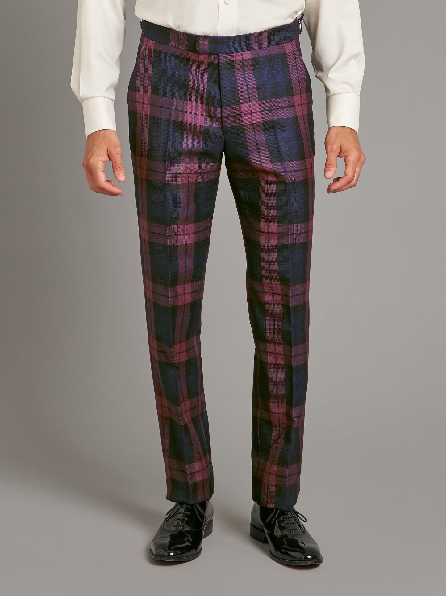 Tartan Trousers - Plum Watch