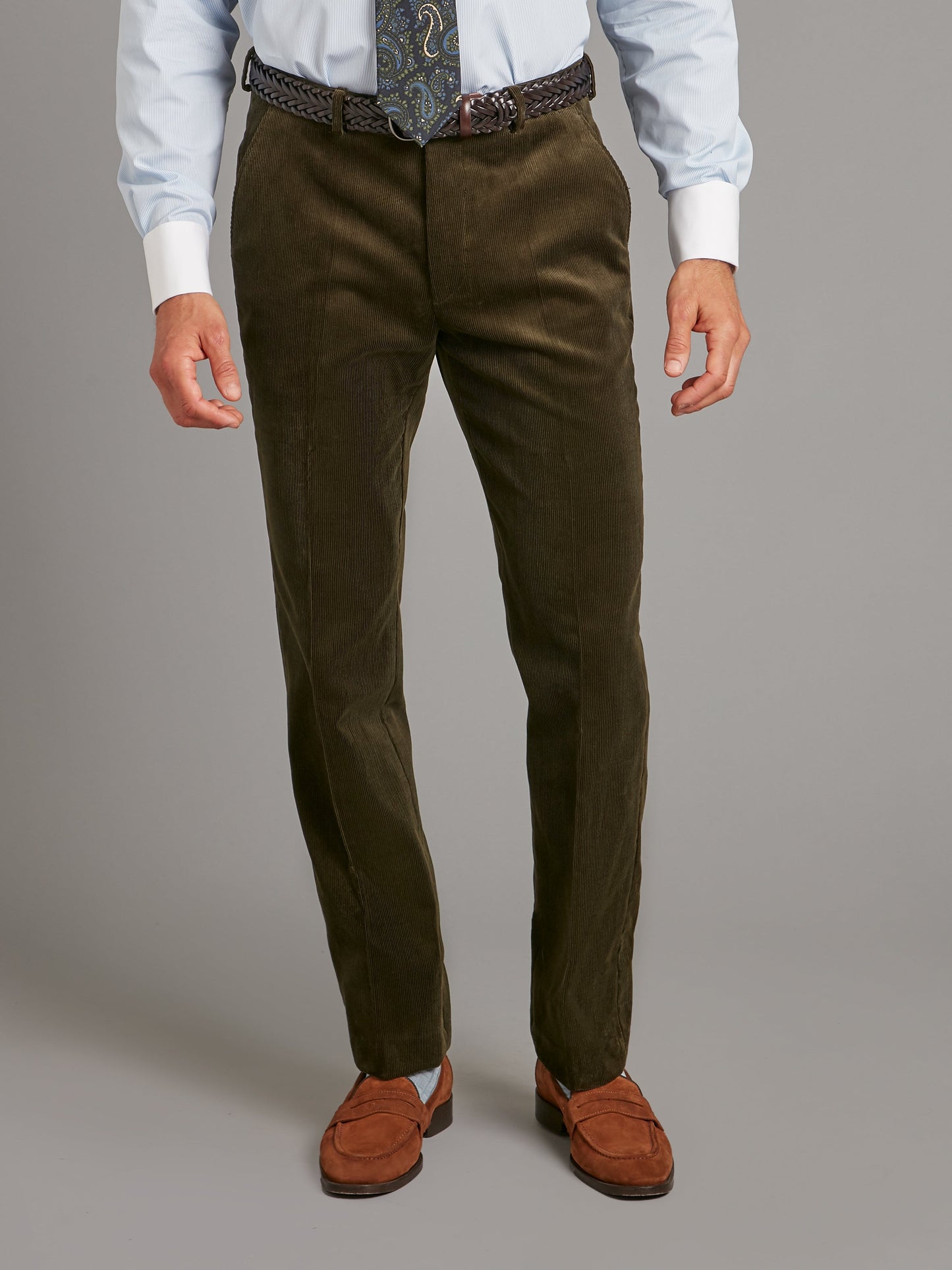 Needlecord Trousers - Dark Olive