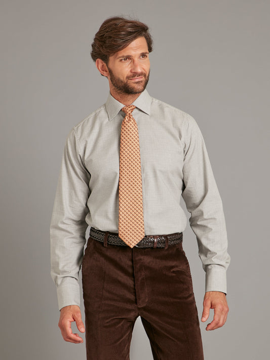 Regular Fit Shirt - Light Grey Puppytooth