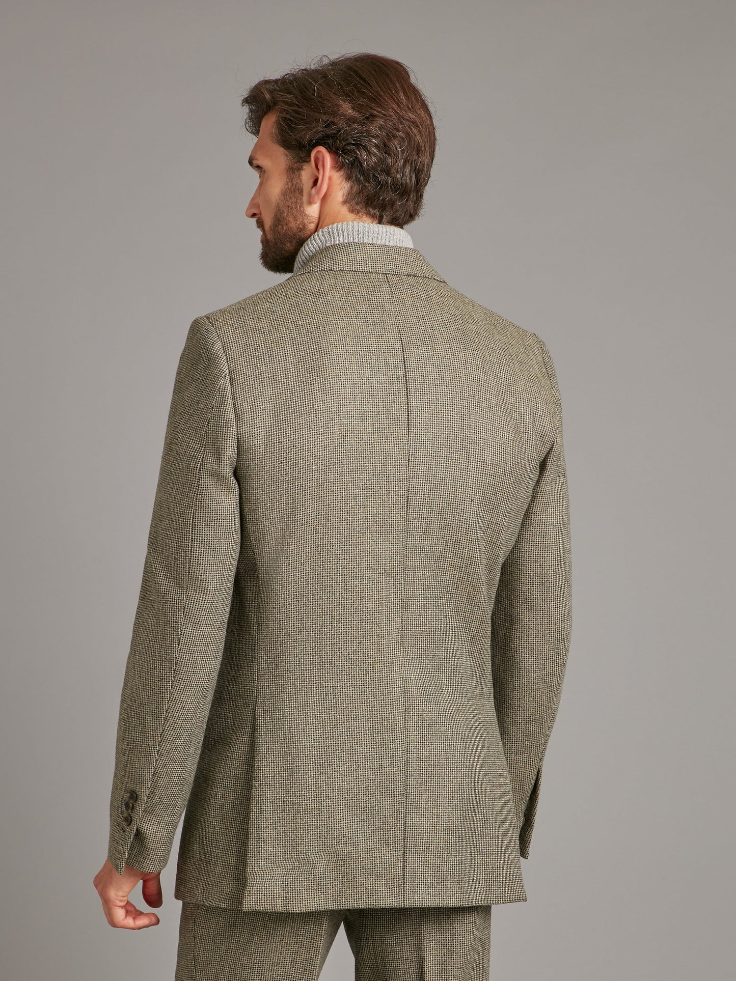 Eaton Jacket - Sage Nailhead Tweed