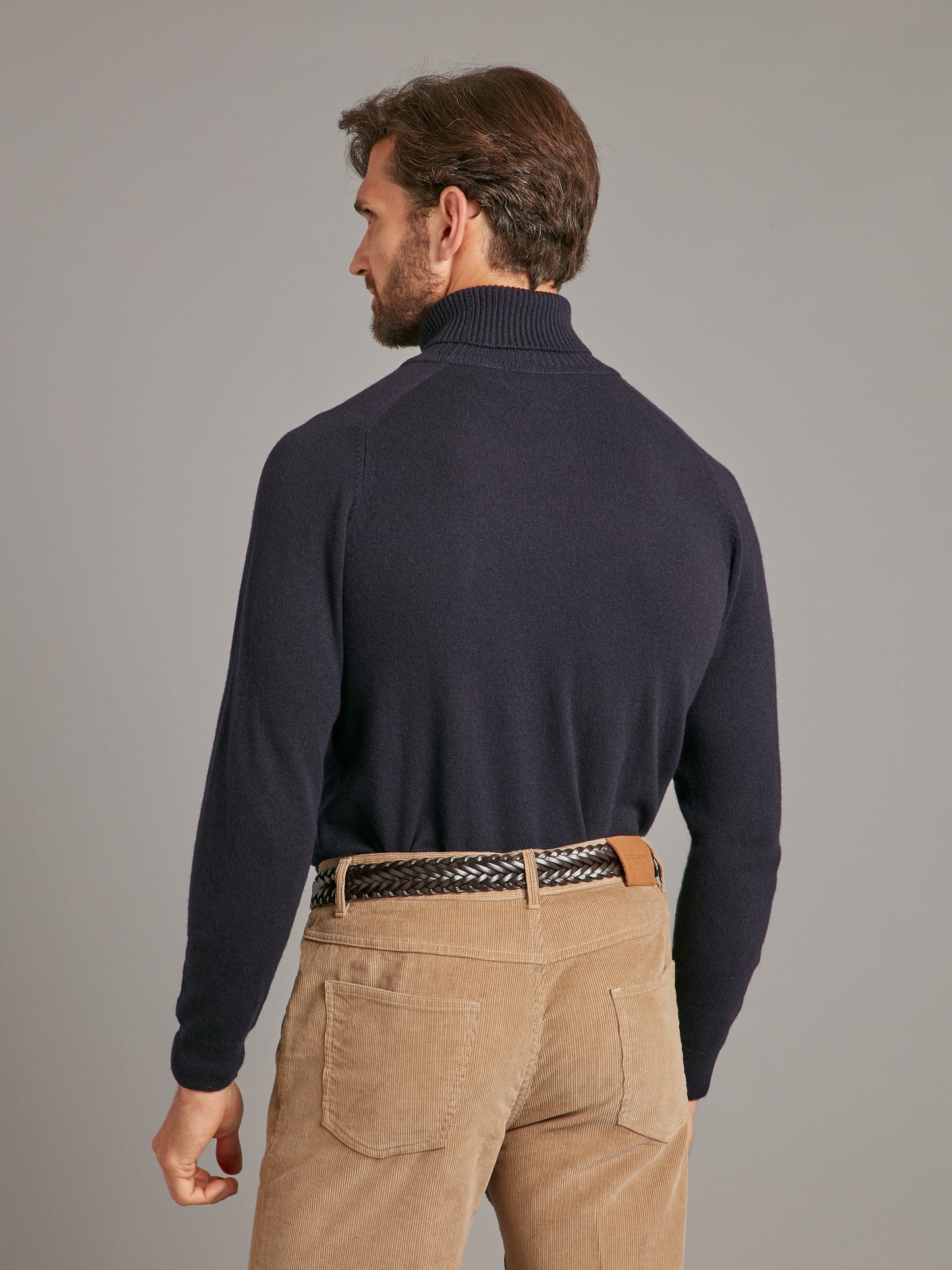 Roll Neck Jumper - Super Geelong Dark Navy