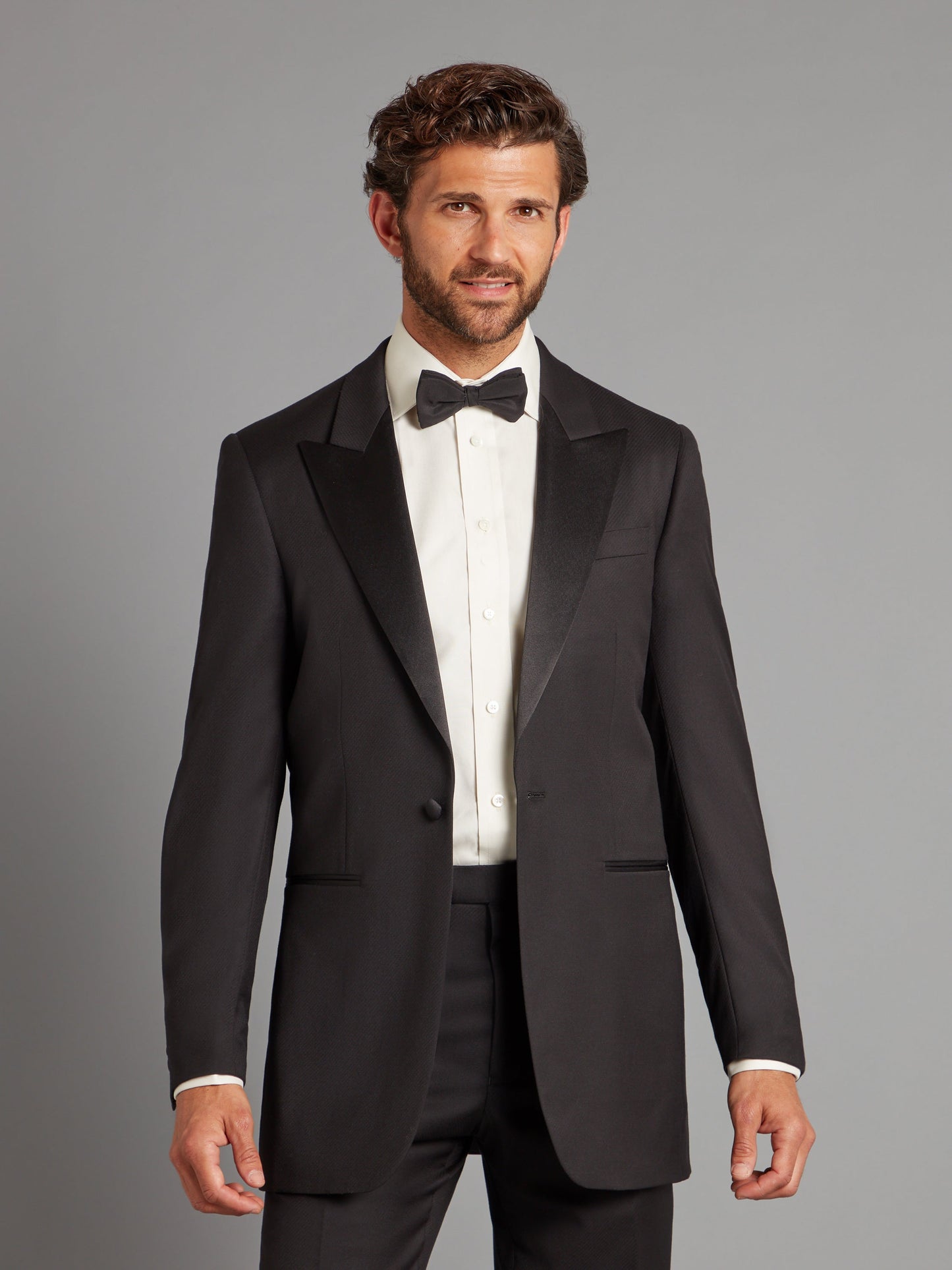 Luxury Carlyle Dinner Suit Loro Piana - Black