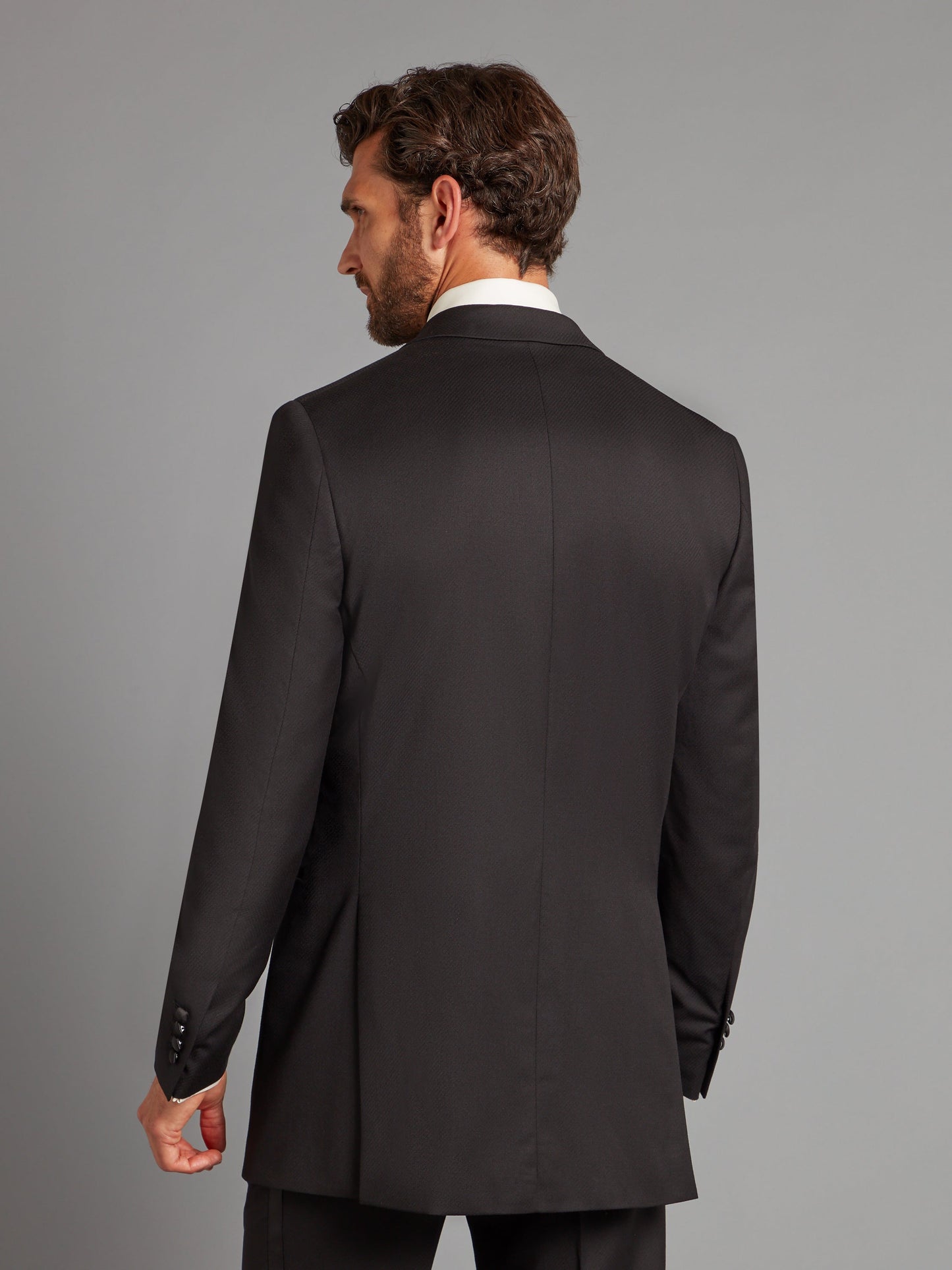 Luxury Carlyle Dinner Suit Loro Piana - Black