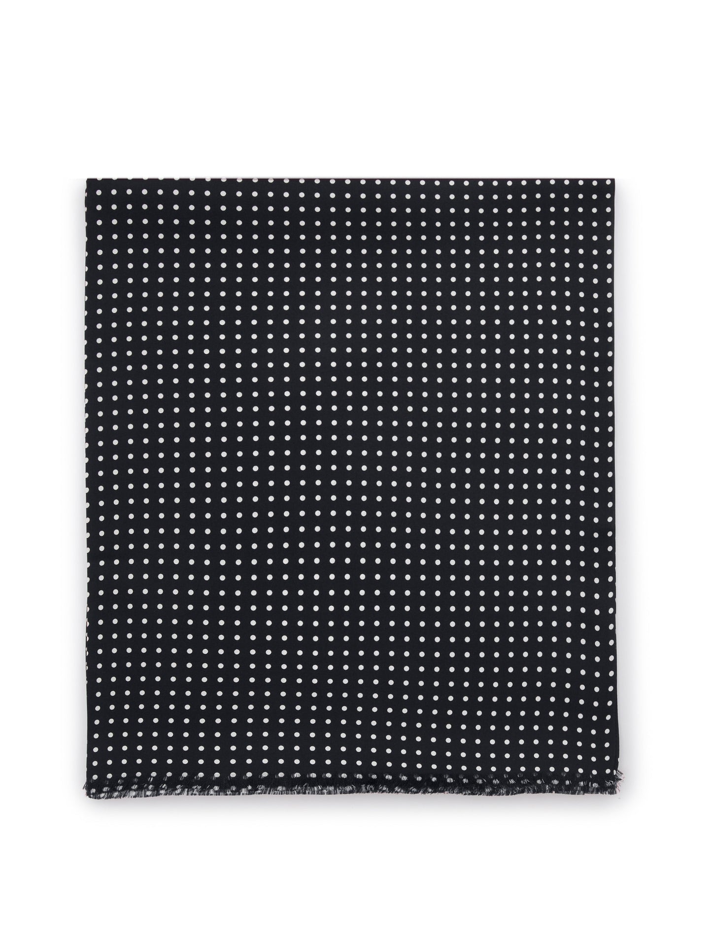 Italian Silk Tube Scarf, Polka Dot - Black/White