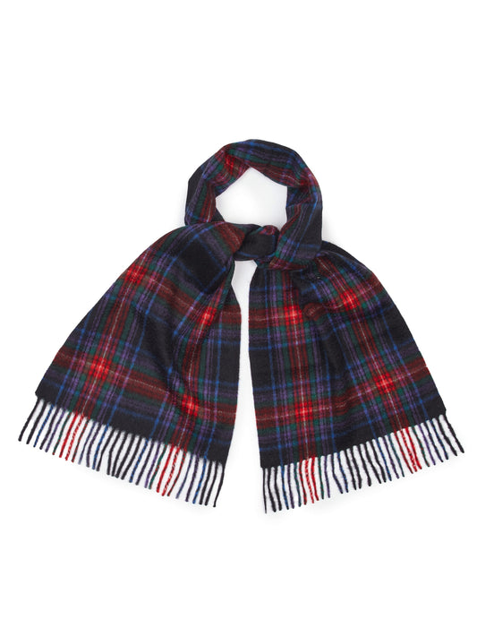 Tartan Cashmere Scarf - Purple Stewart