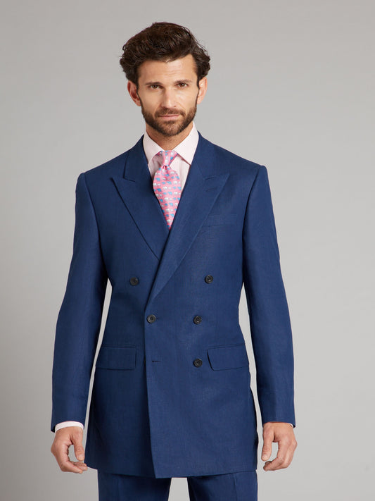 Cadogan Linen Suit - Rich Blue