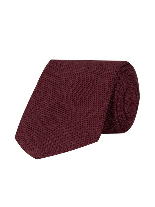 Grenadine Silk Tie - Burgundy