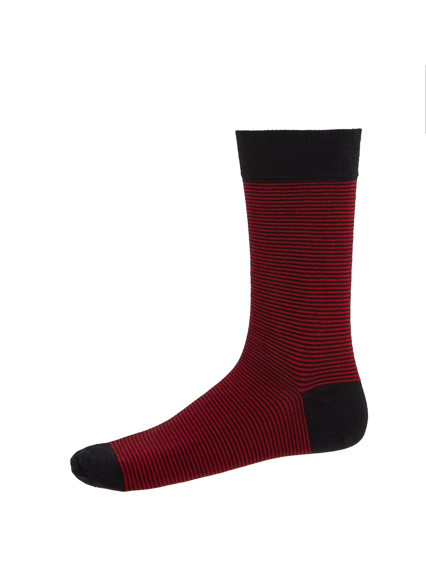 Horizontal Stripe Socks Red/Black