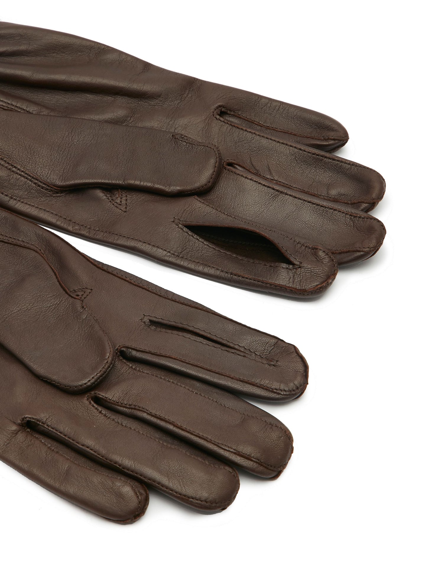 Mens Leather Shooting Gloves - Brown