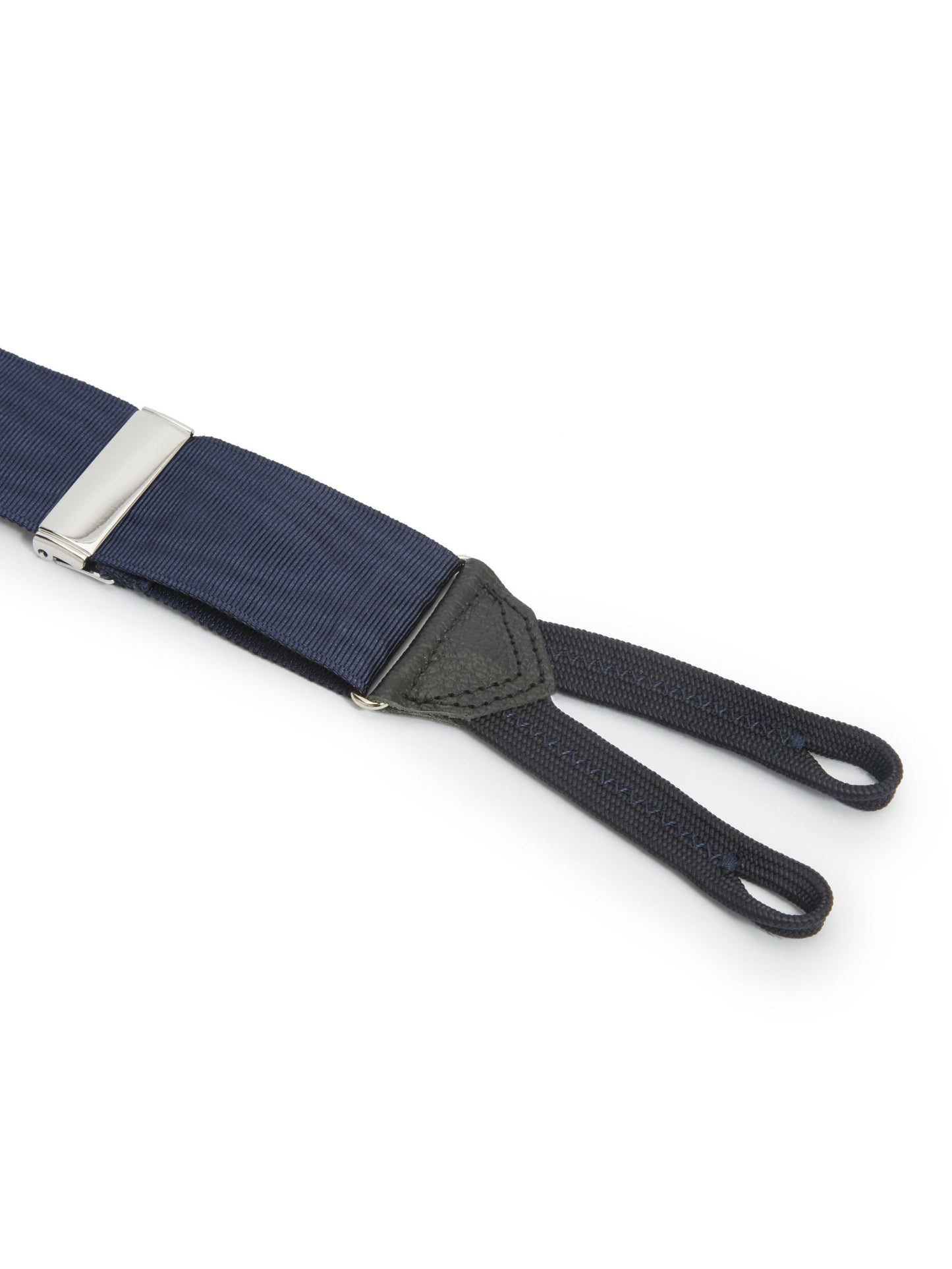 Moire Silk Braces - Navy