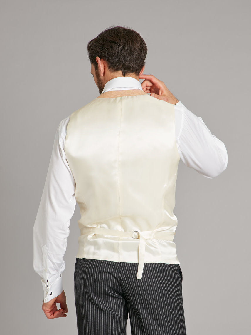 Double Breasted Vest  Woven Silk - Blossom