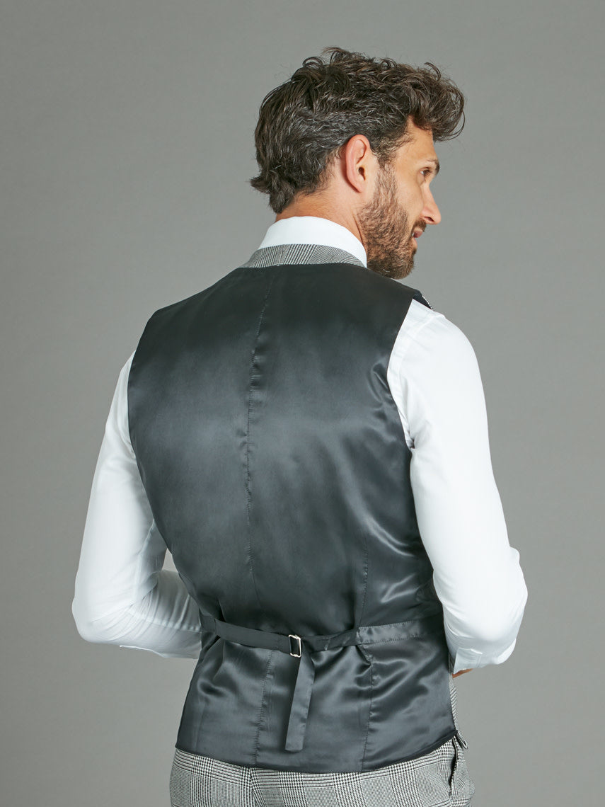 Double Breasted Wool Vest - Prince of Wales