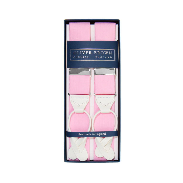 Linen Braces - Pink