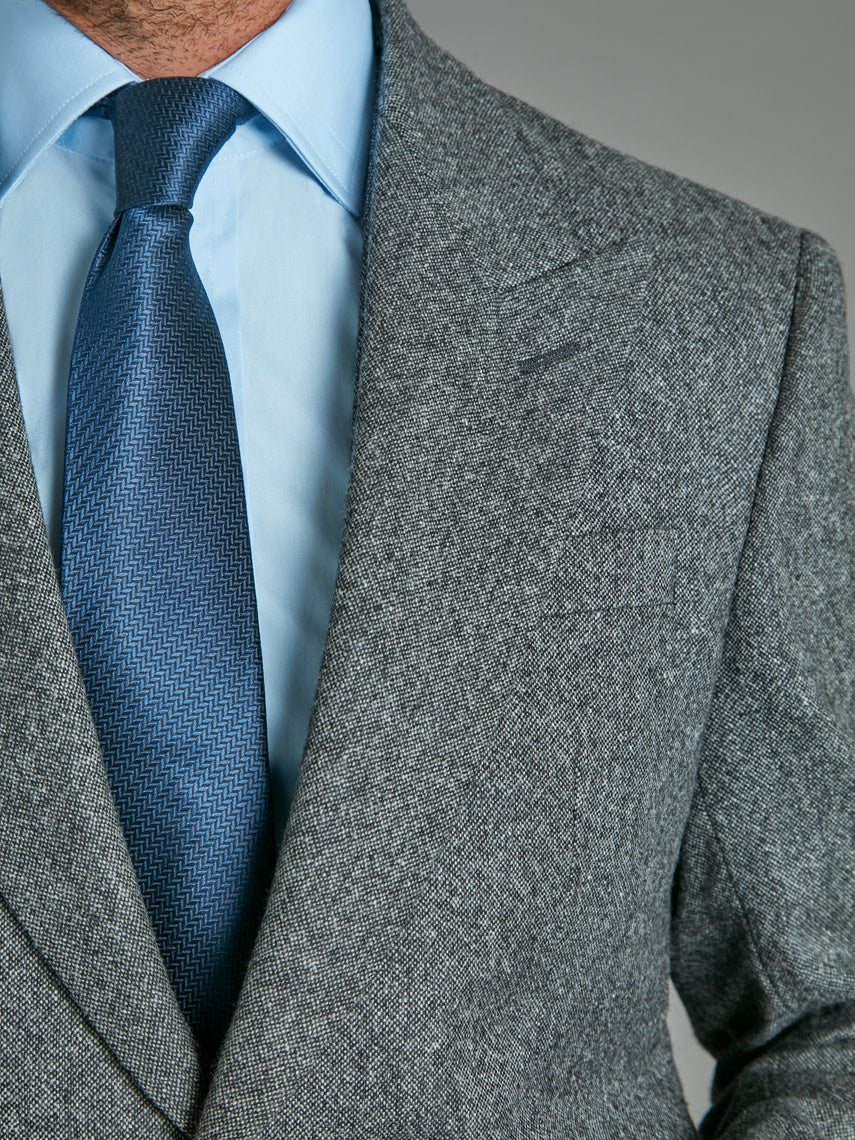 Oliver Brown mid-grey morning suit - details