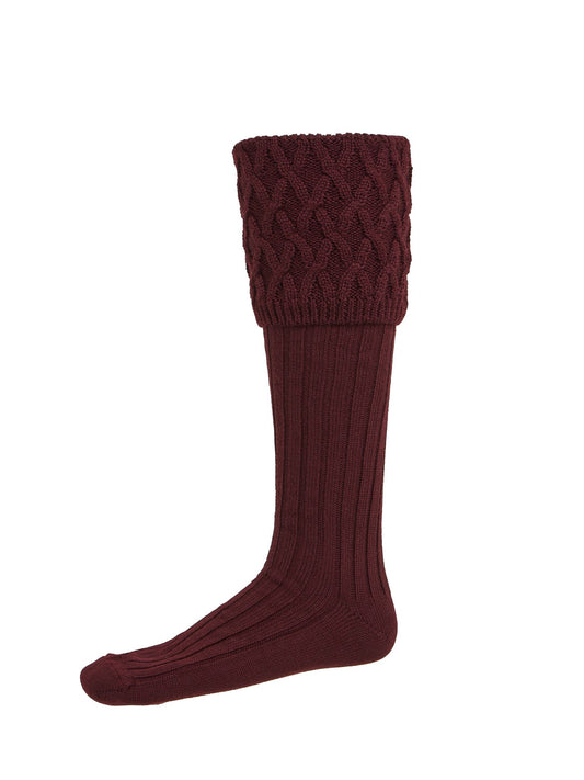 Rannoch Shooting Socks - Mulberry