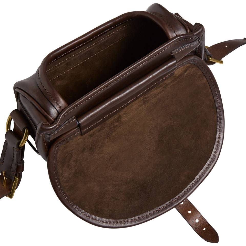 Plain Leather Cartridge Bag Brown