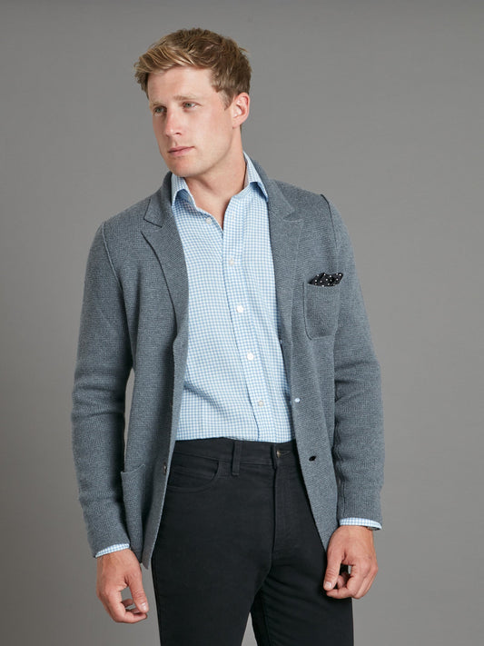 Fine Merino Wool Cardigan - Derby