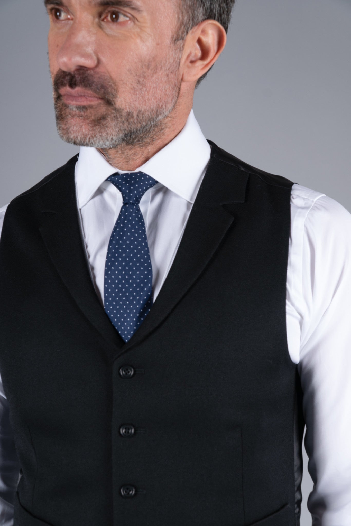 Single Breasted Morning Waistcoat - Black