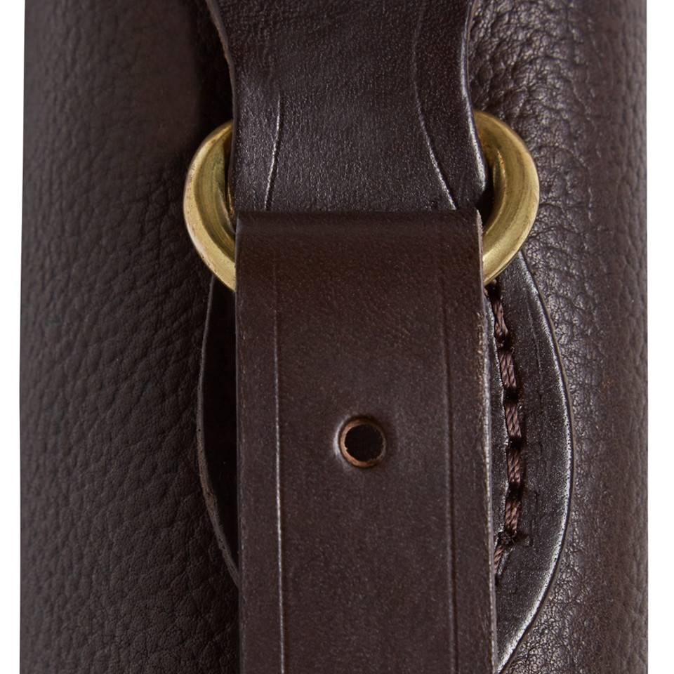 Single Mottled Leather Gun Slip - Brown