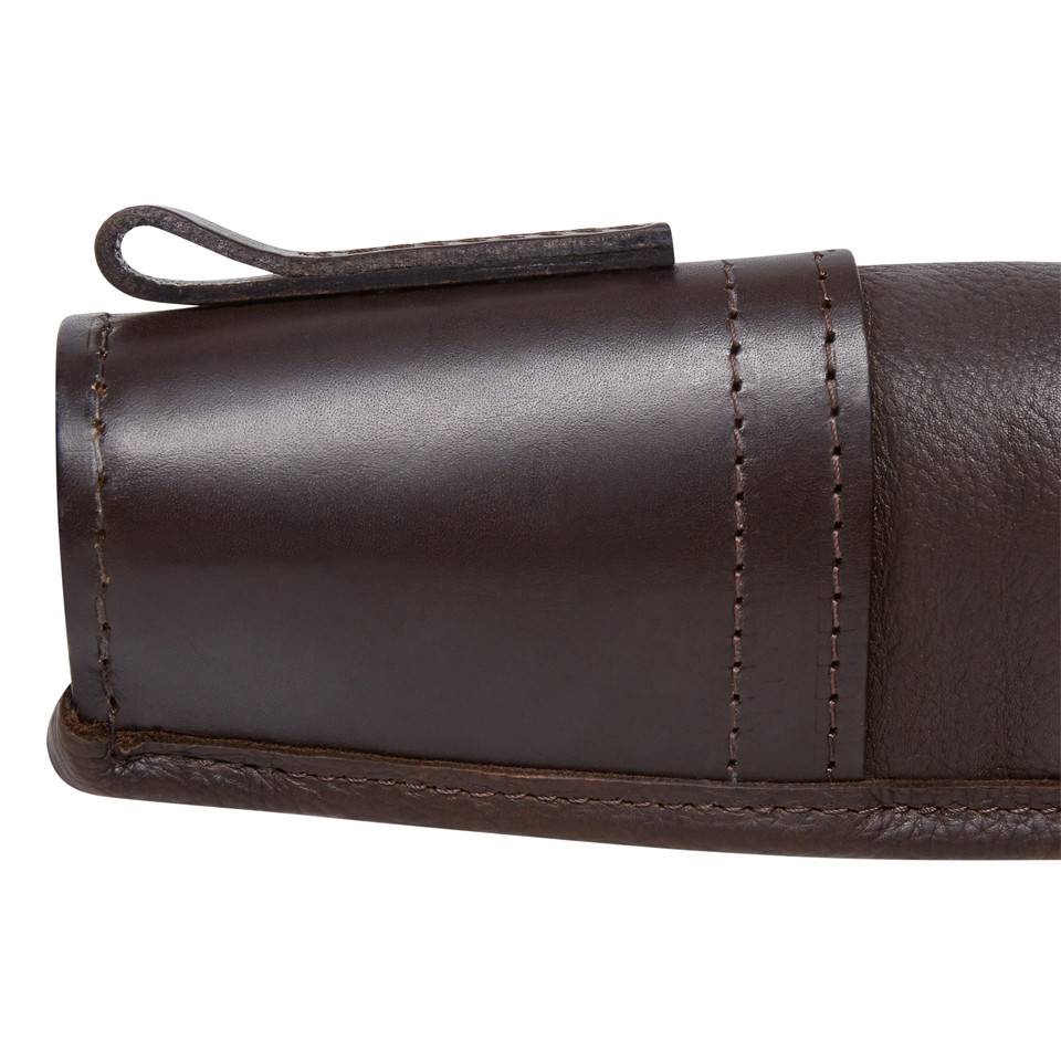 Single Mottled Leather Gun Slip - Brown